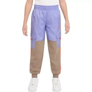 New With Tag Nike Outdoor Play Loose Fit Pants Purple Beige cargo Kids Youth L